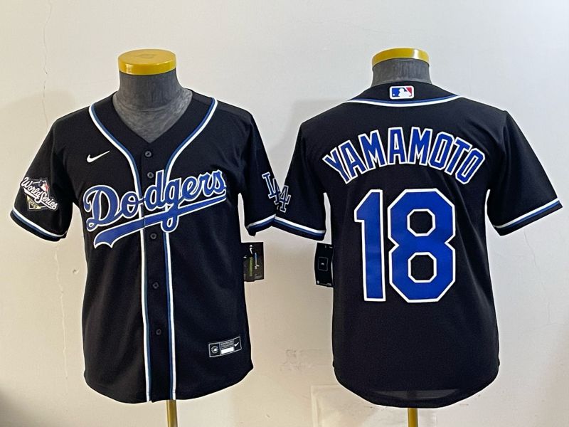 Women Nike 2026 Los Angeles Dodgers #18 Yamamoto Black Game MLB Jersey 084
